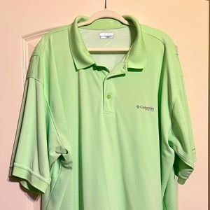 Like New Mens Big & Tall Columbia Polo Size 4XLT - Pastel Green